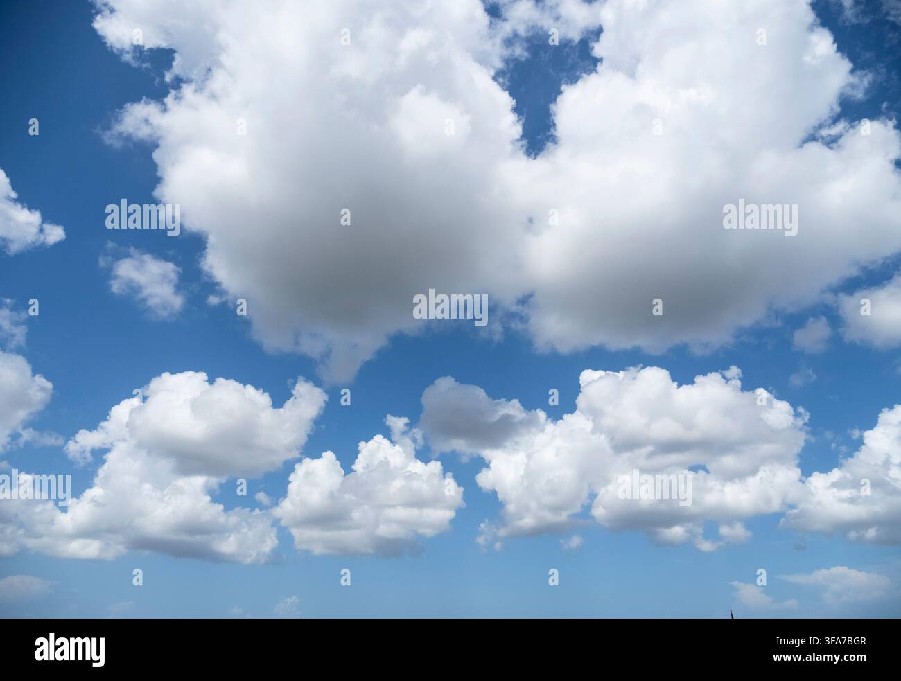 White clouds in a blue sky Stock Photo