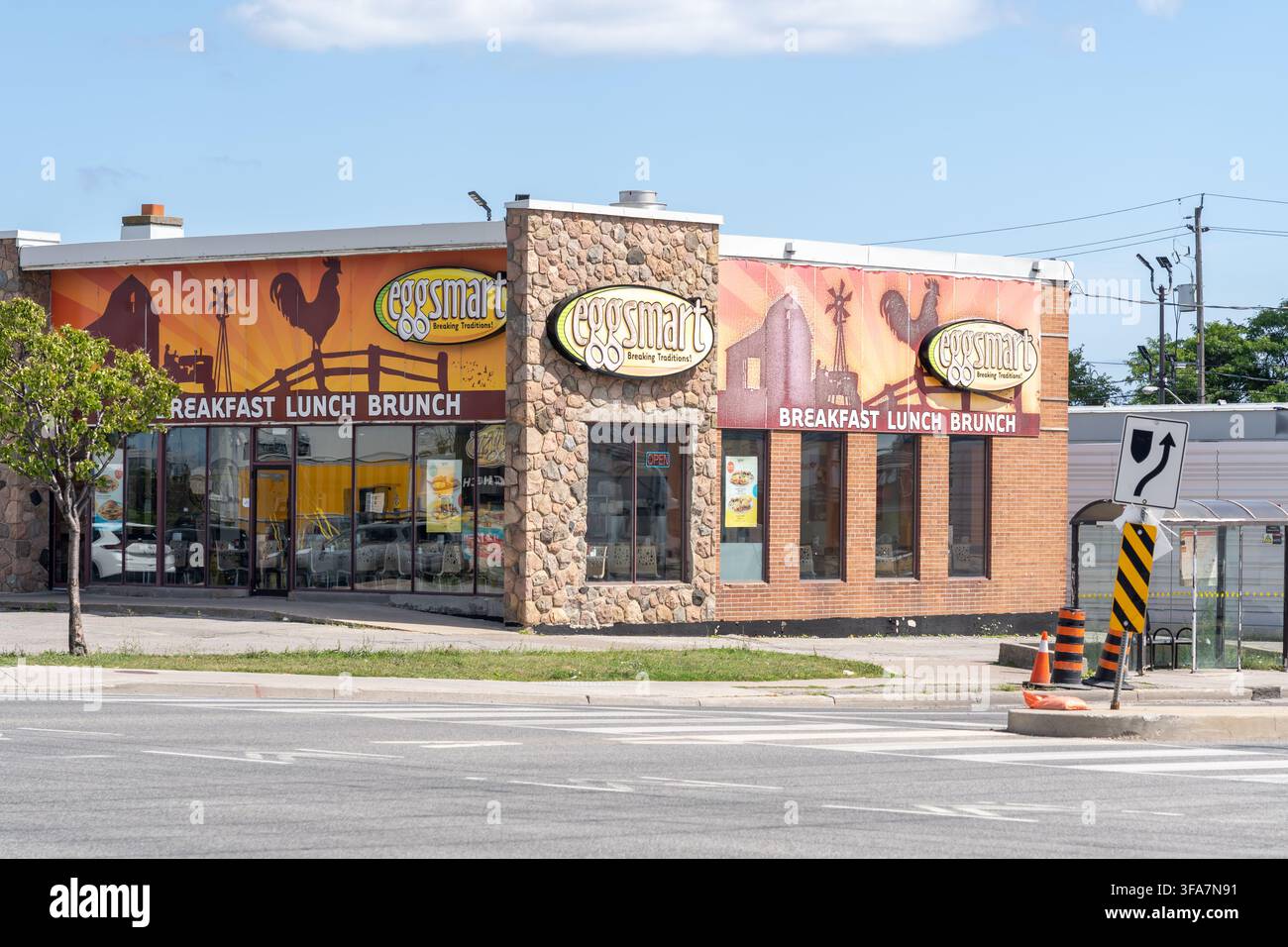 An Eggsmart restaurant in Toronto, ON, Canada. Stock Photo