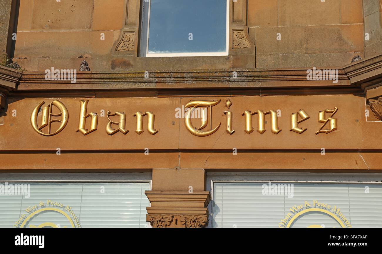 Oban Times Newspaper. Stock Photo