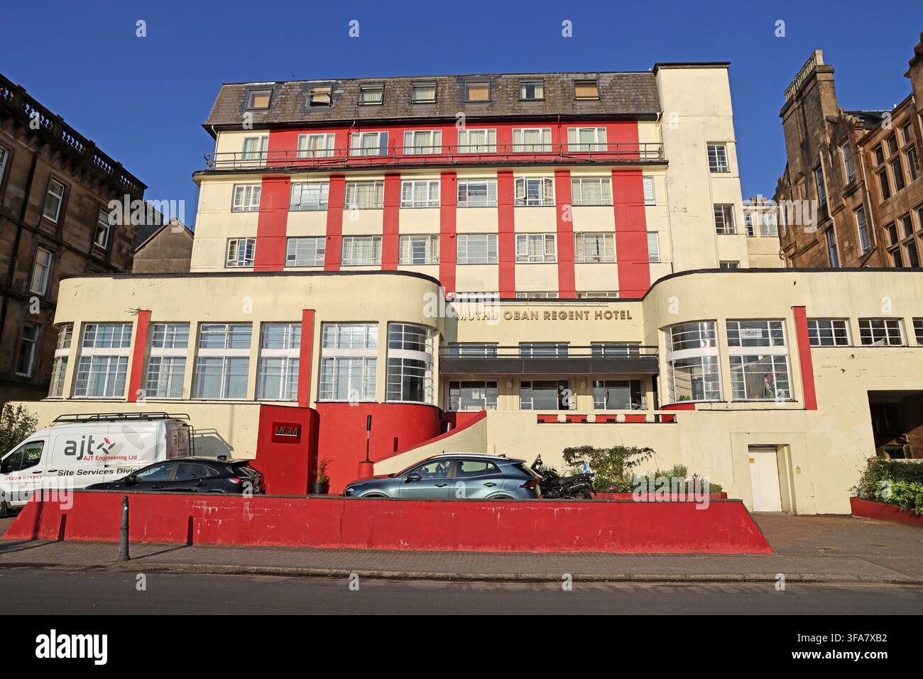 Oban Regent Hotel art deco. Stock Photo