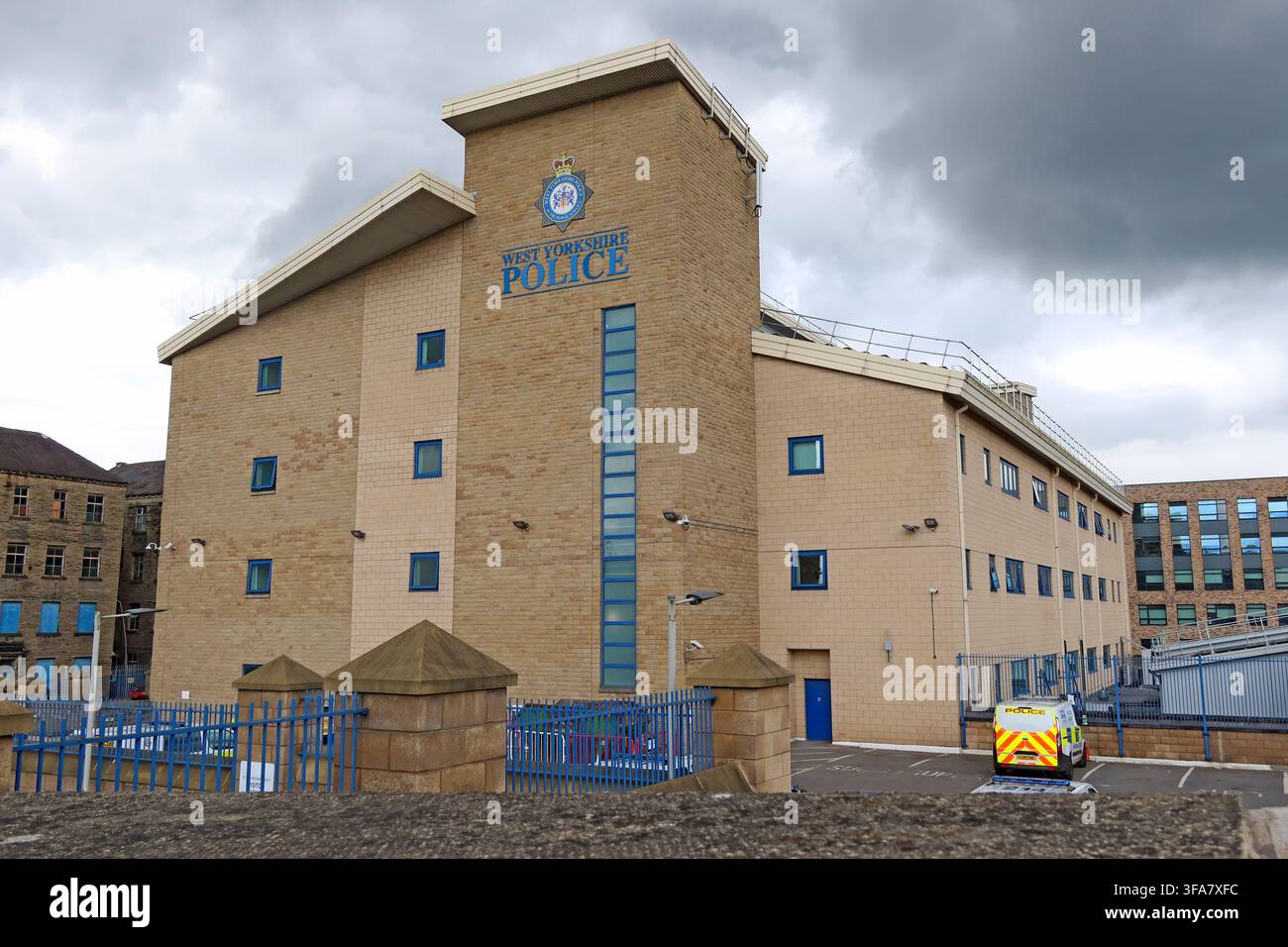 Law & Order, Trafalgar House, Bradford District Headquarters of West Yorkshire Police, Nelson Street, Bradford city centre, West Yorkshire, England Stock Photo