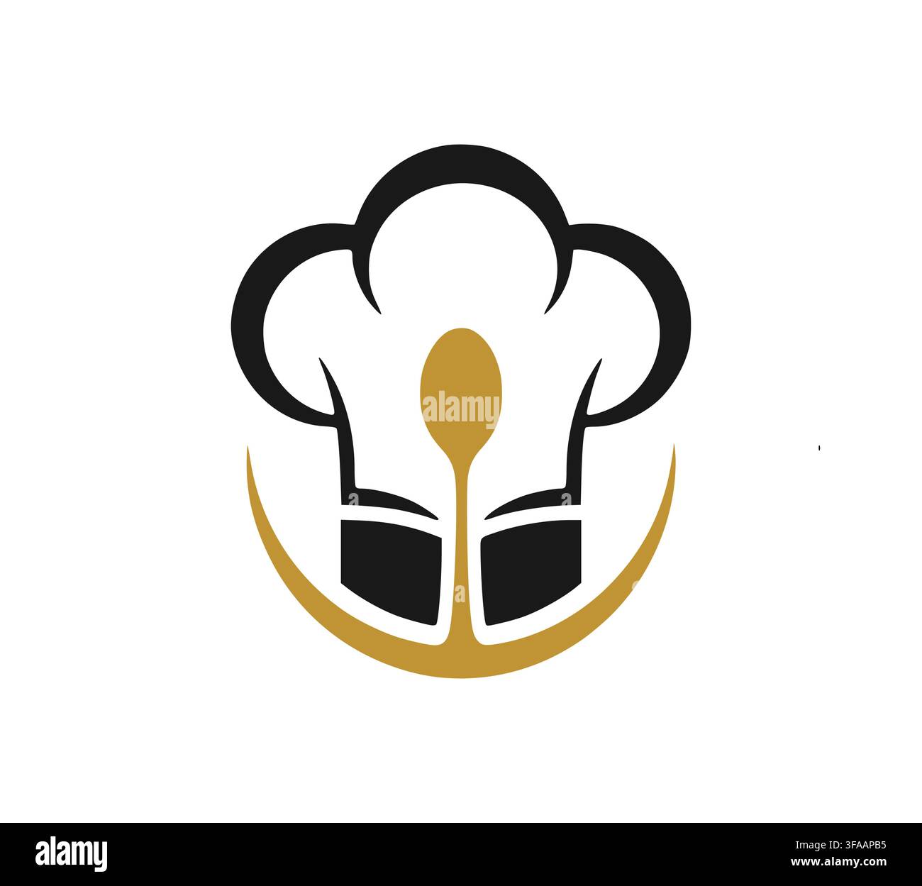Professional Chef Hat Spoon Vector Logo For Restaurant Catering Service Stock Vector