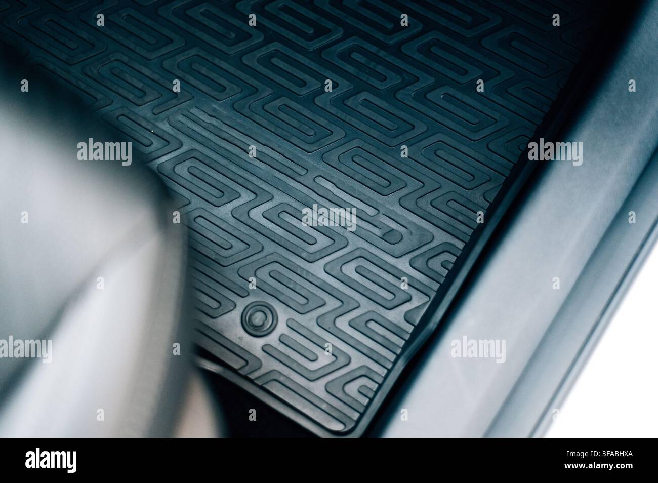 Rubber mat in the car Stock Photo