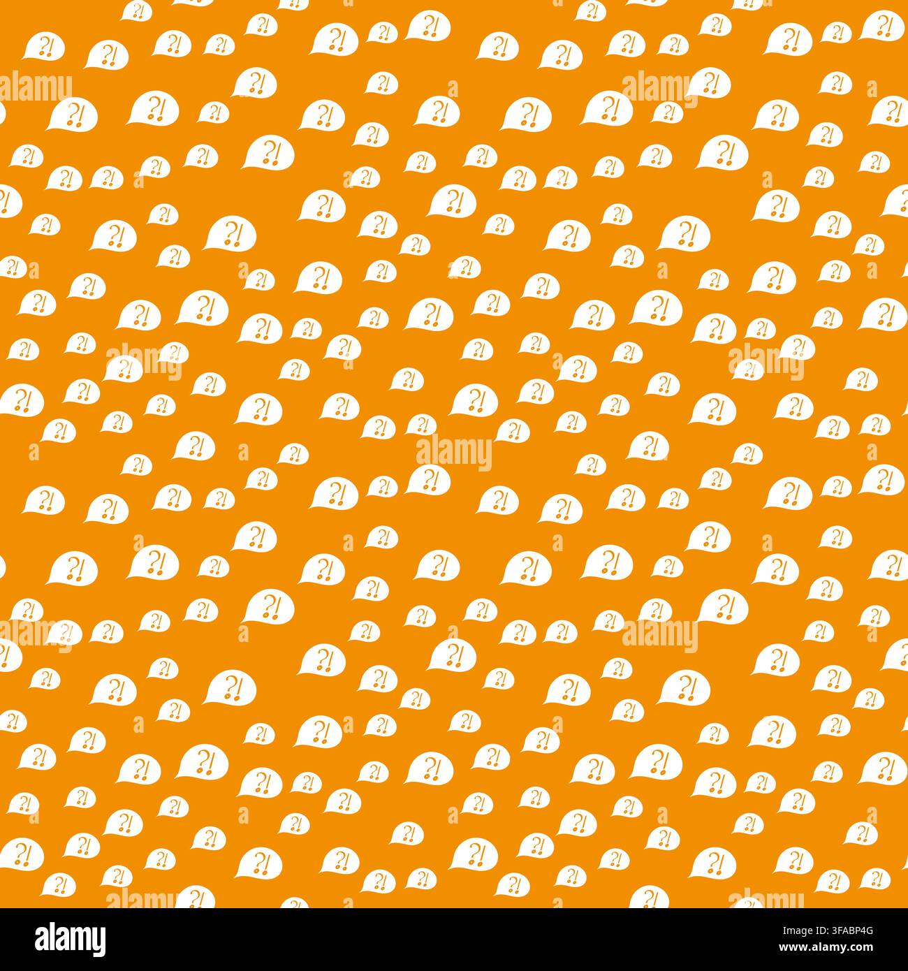 Question Bubbles Seamless Pattern. Question and Exclamation Mark in Comic Bubble. Ask a question online. Help support. Stock Vector