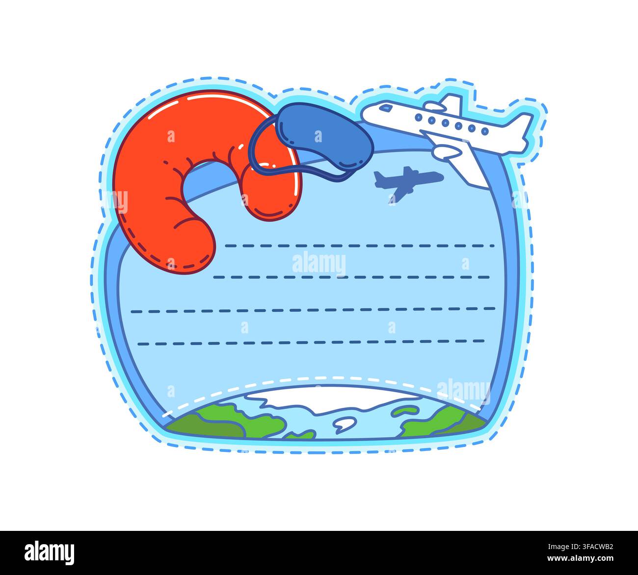 Kids memo note with travel and vacations frame Stock Vector