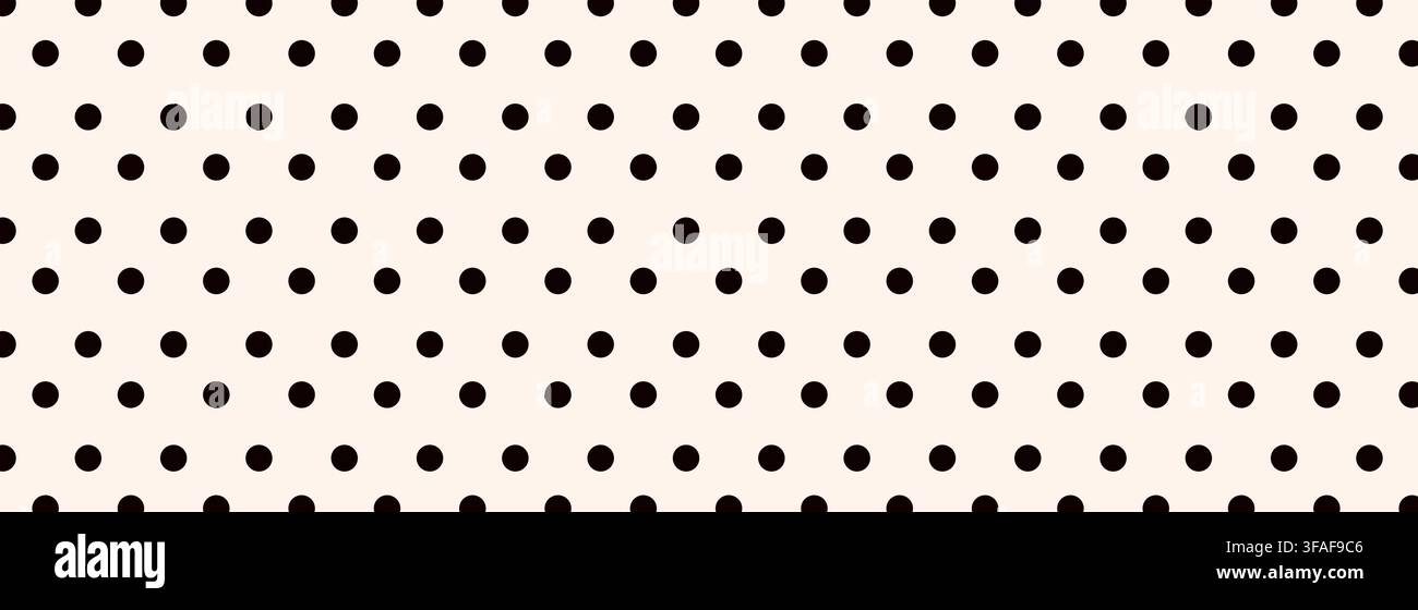 Simple polkadot seamless pattern with small black dots on a white background. Stock Vector