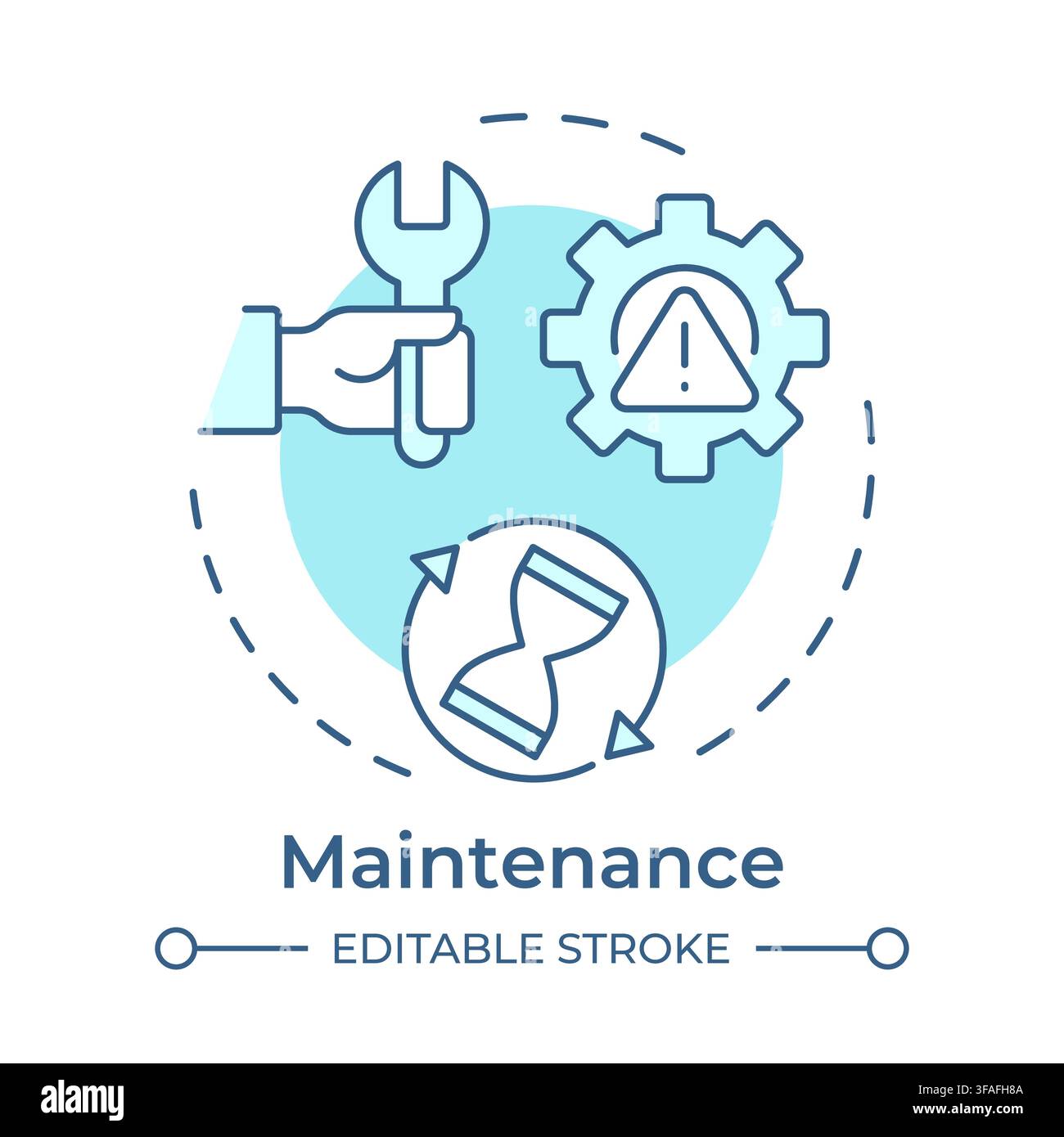 Maintenance soft blue concept icon Stock Vector