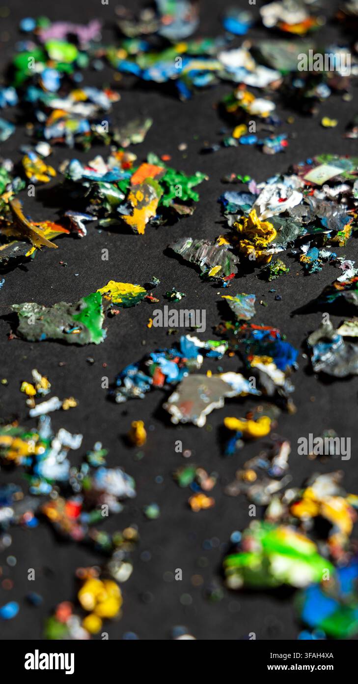 paint flakes Stock Photo