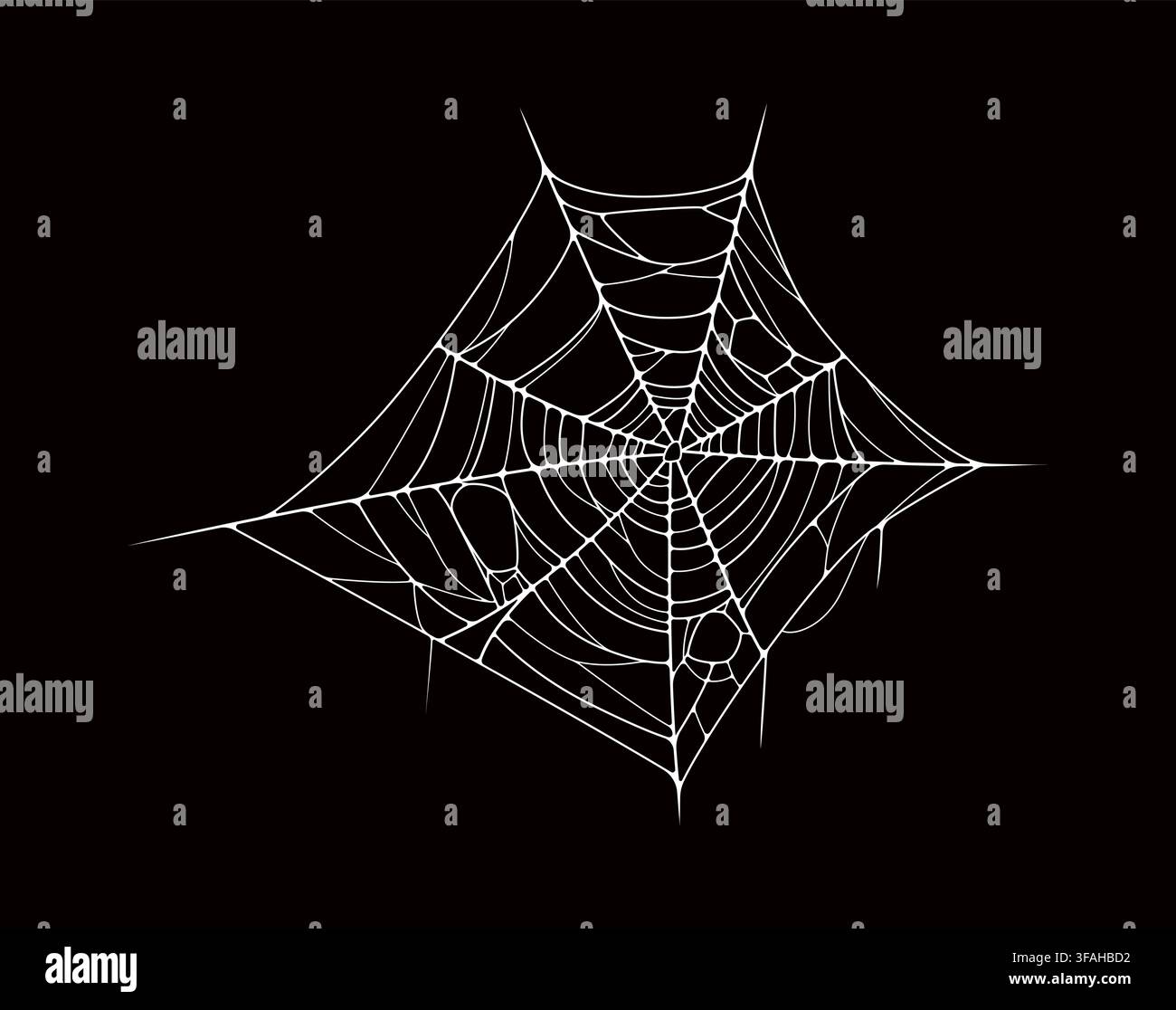 Halloween cobweb, spider web corner and texture Stock Vector