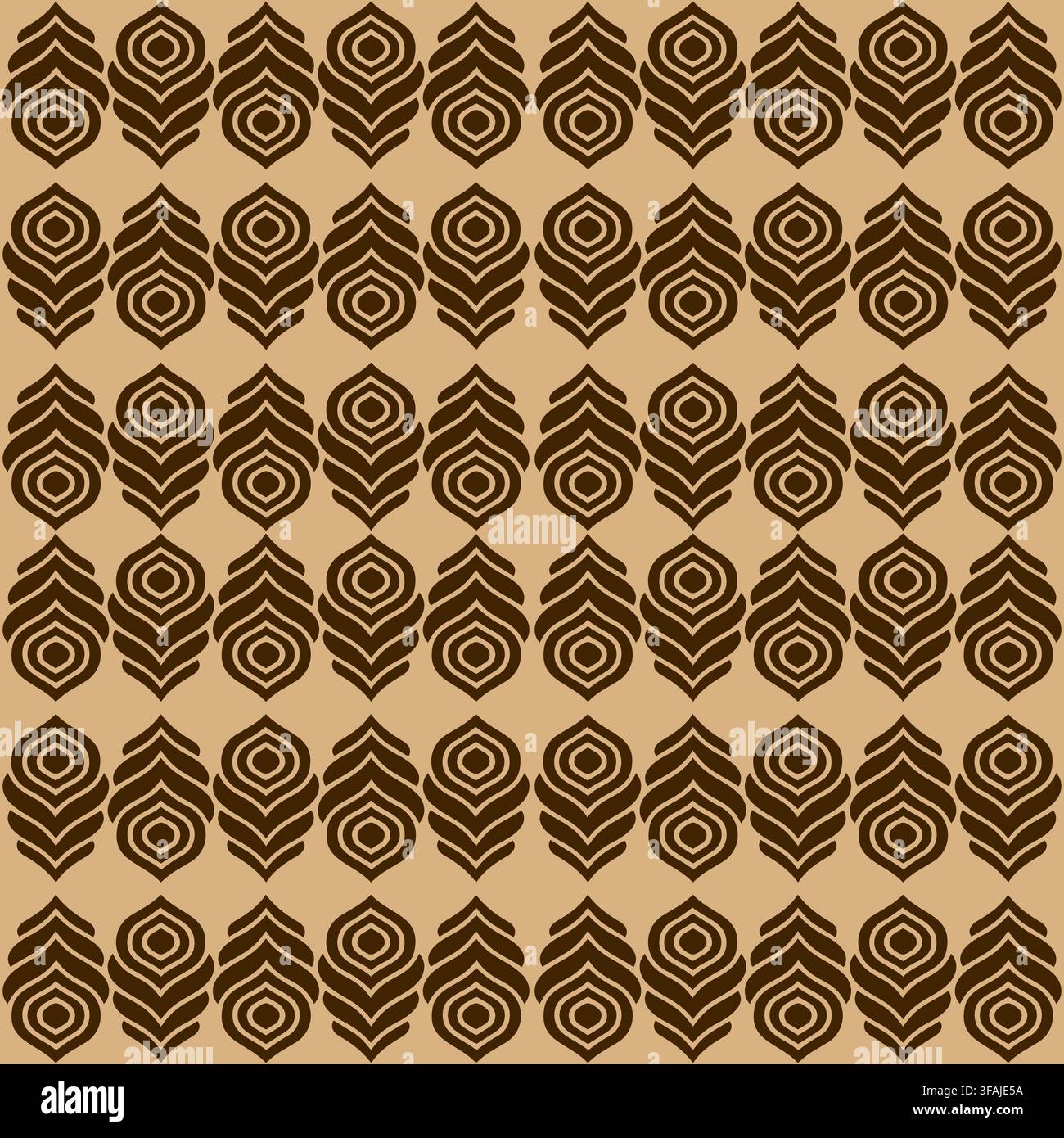 Decorative seamless pattern with tribal-inspired ornamental border elements. Stock Vector