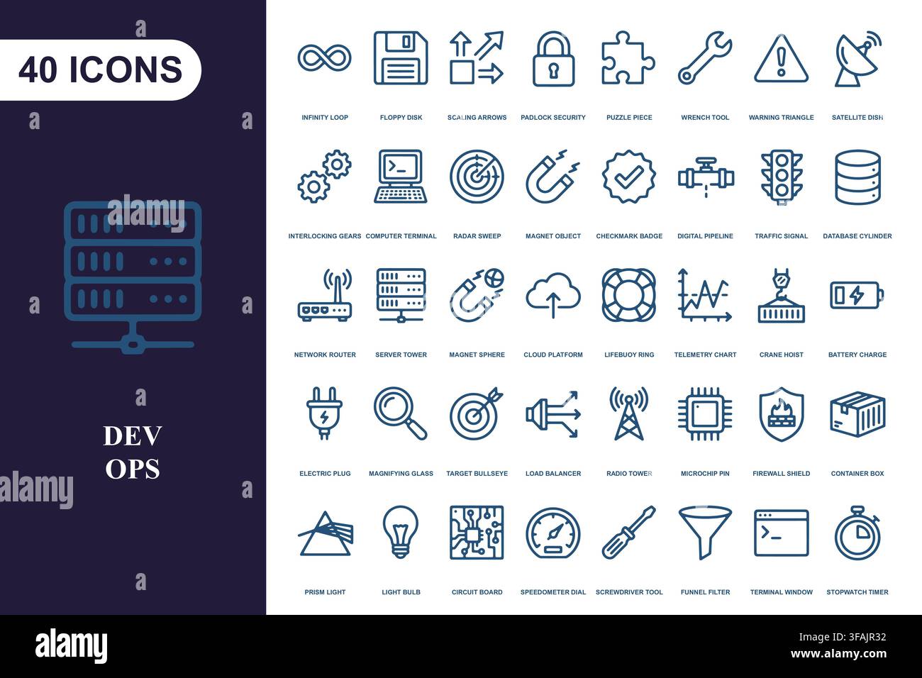 Devops server Stock Vector Images - Alamy