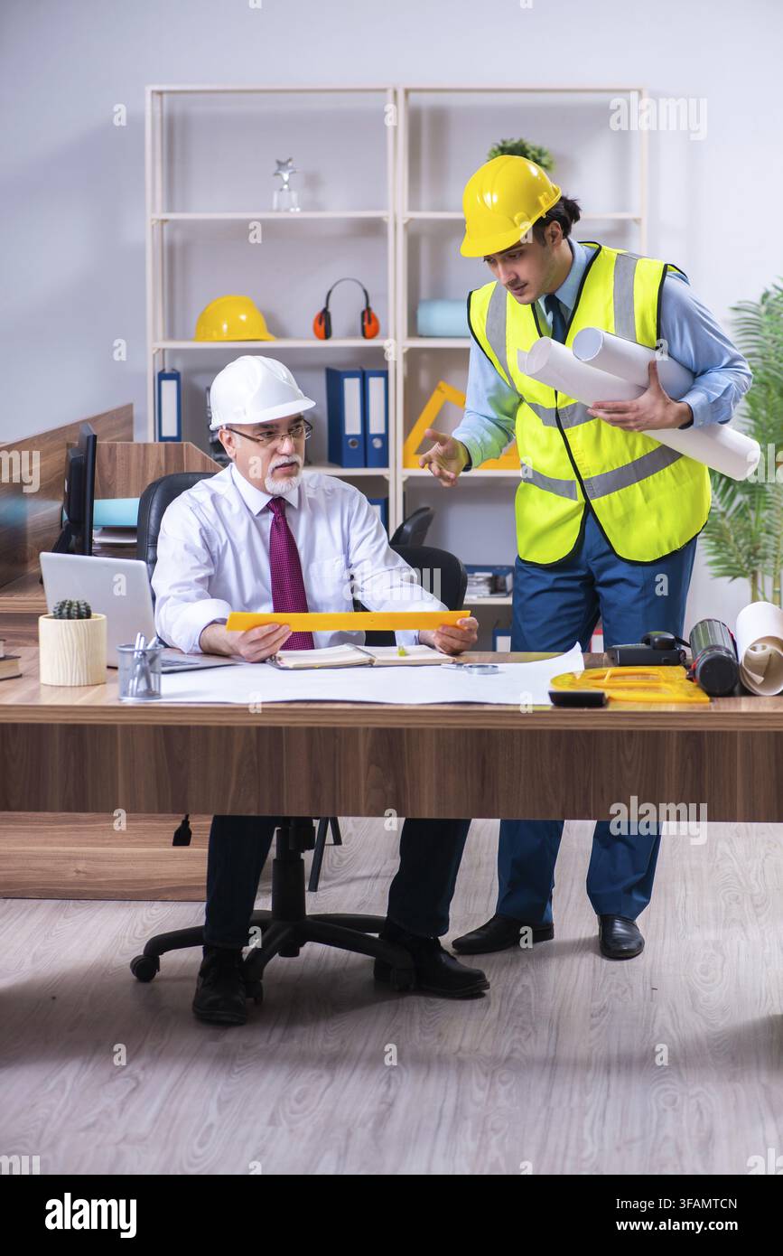 The two architects working on the project Stock Photo