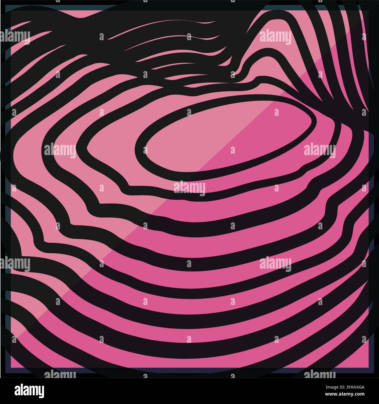 Abstract pink stripes forming optical interference pattern Stock Vector