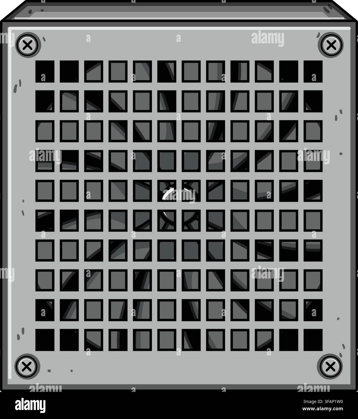 Computer power supply unit cooling fan Stock Vector