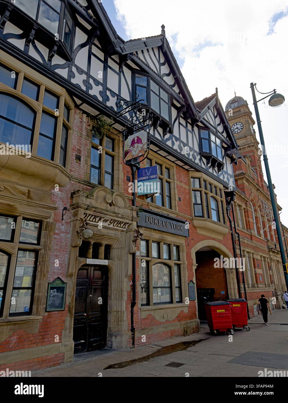 The closed Duke of York pub at 89 Church Street, Eccles, Salford, Greater Manchester, photographed during town centre change in 2026. Stock Photo