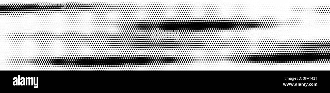 Abstract halftone background with dynamic dot patterns and gradient transitions creates striking visual rhythm for modern graphic design projects and Stock Vector