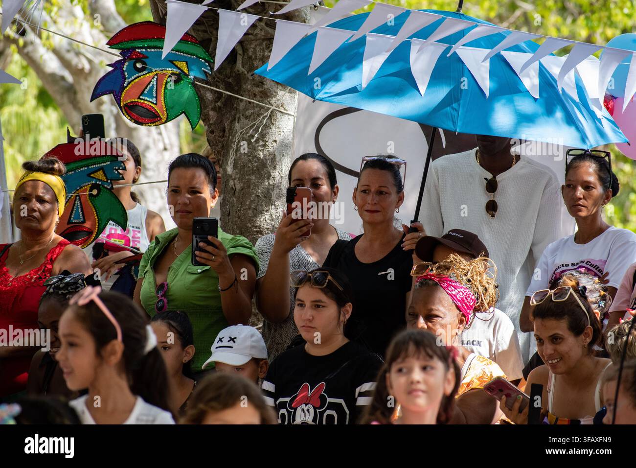 Audience Enjoying the "El Carnavalito" Cultural Festival in Ciego de Ávila, Cuba (August 21, 2026) Stock Photo