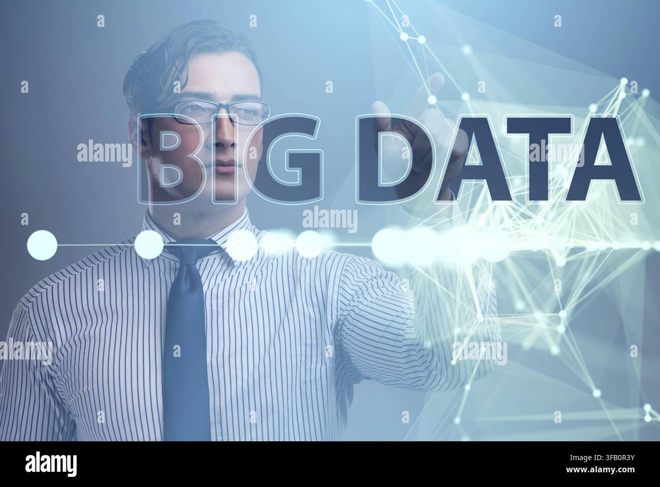 The fintech financial big data concept with analyst Stock Photo