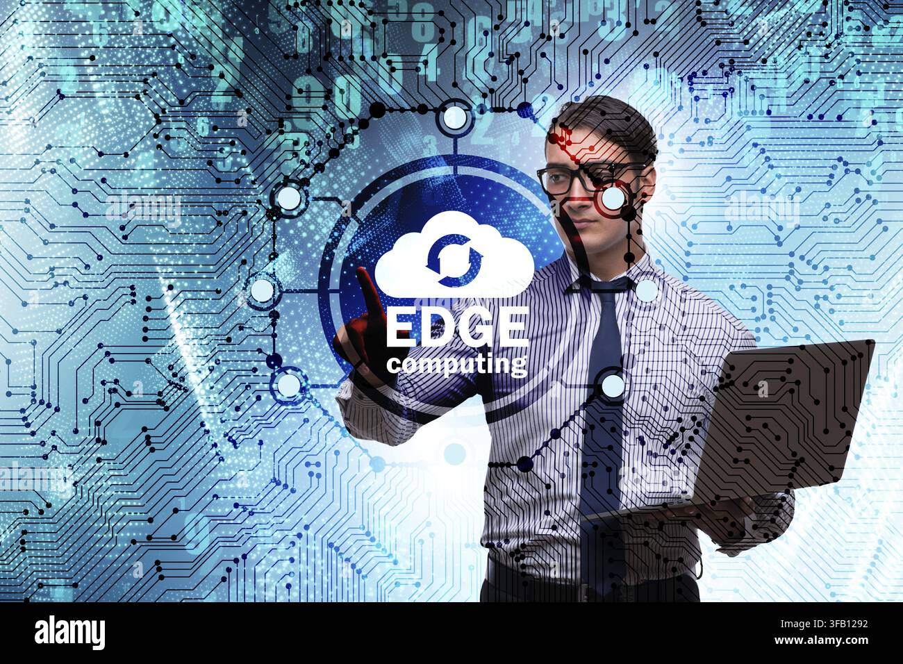 The fog and edge cloud computing concept Stock Photo