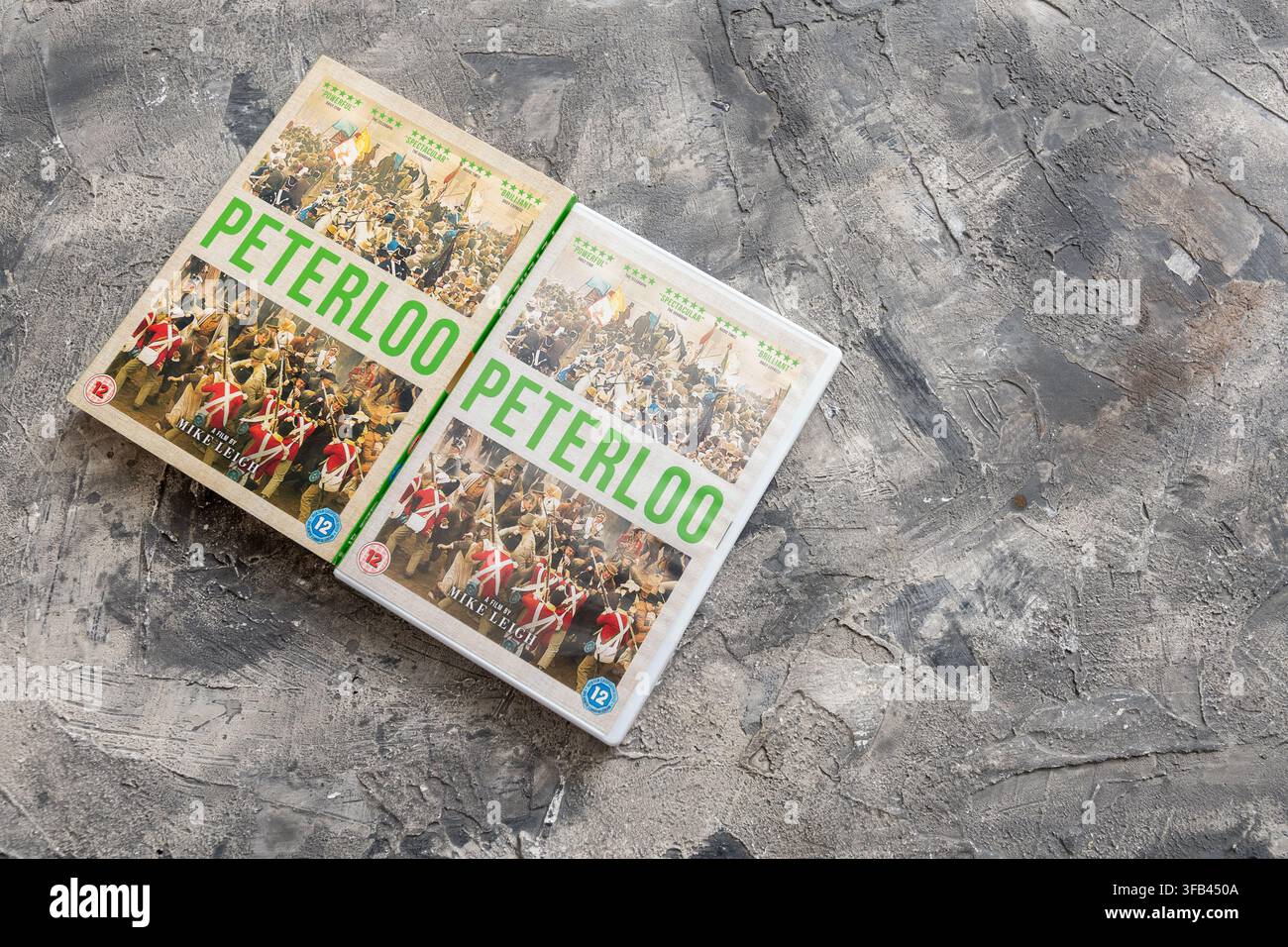 Peterloo is an historic drama directed by Mike Leigh marking the 200th anniversary of peaceful protestors in Manchester being killed by Yeomanry. Stock Photo