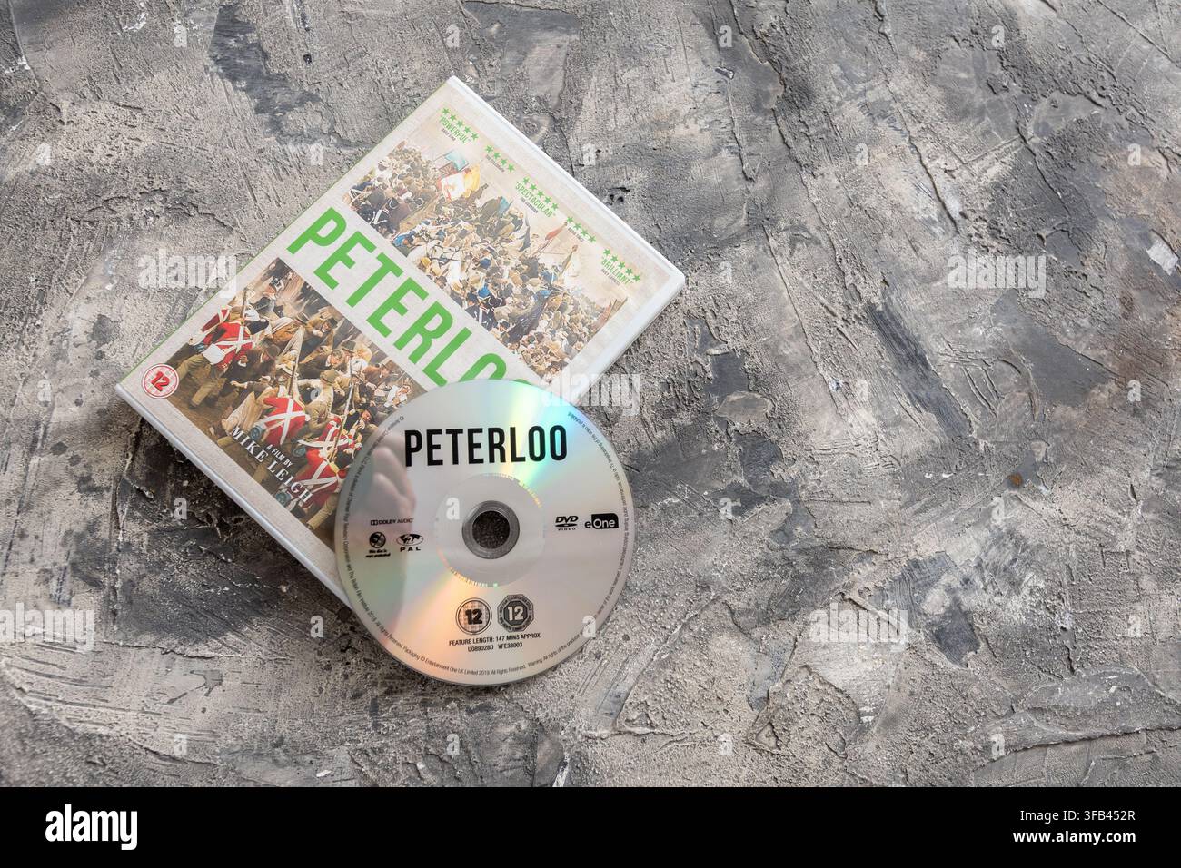 Peterloo is an historic drama directed by Mike Leigh marking the 200th anniversary of peaceful protestors in Manchester being killed by Yeomanry. Stock Photo