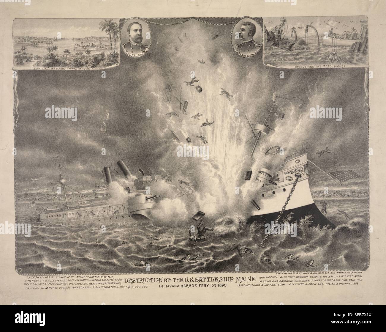 Explosion Comp Uss maine and explosion hi-res stock photography and images - Alamy