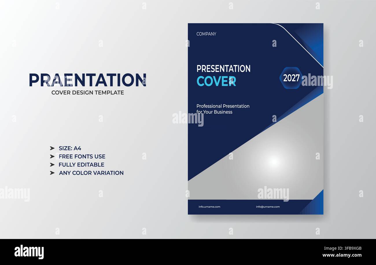 Corporate Presentation Cover Template Stock Vector