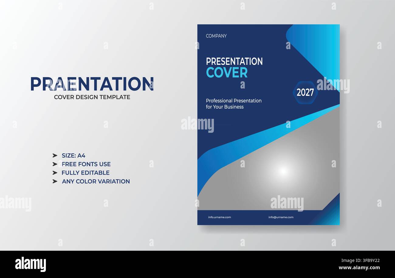 Corporate Presentation Cover Design Template Stock Vector