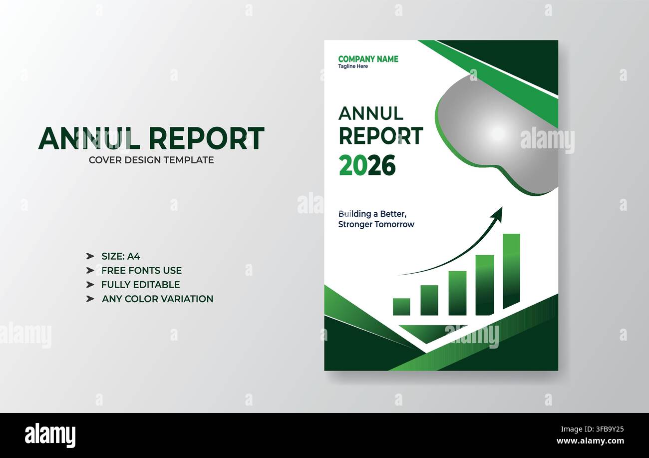 Annual Report Cover Template Stock Vector