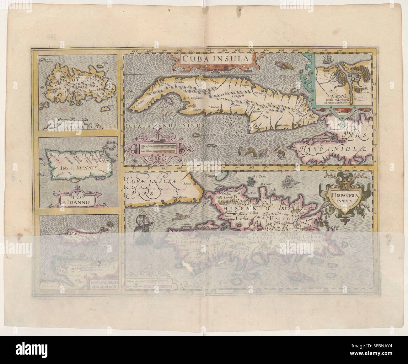 17th century map of jamaica hi-res stock photography and images