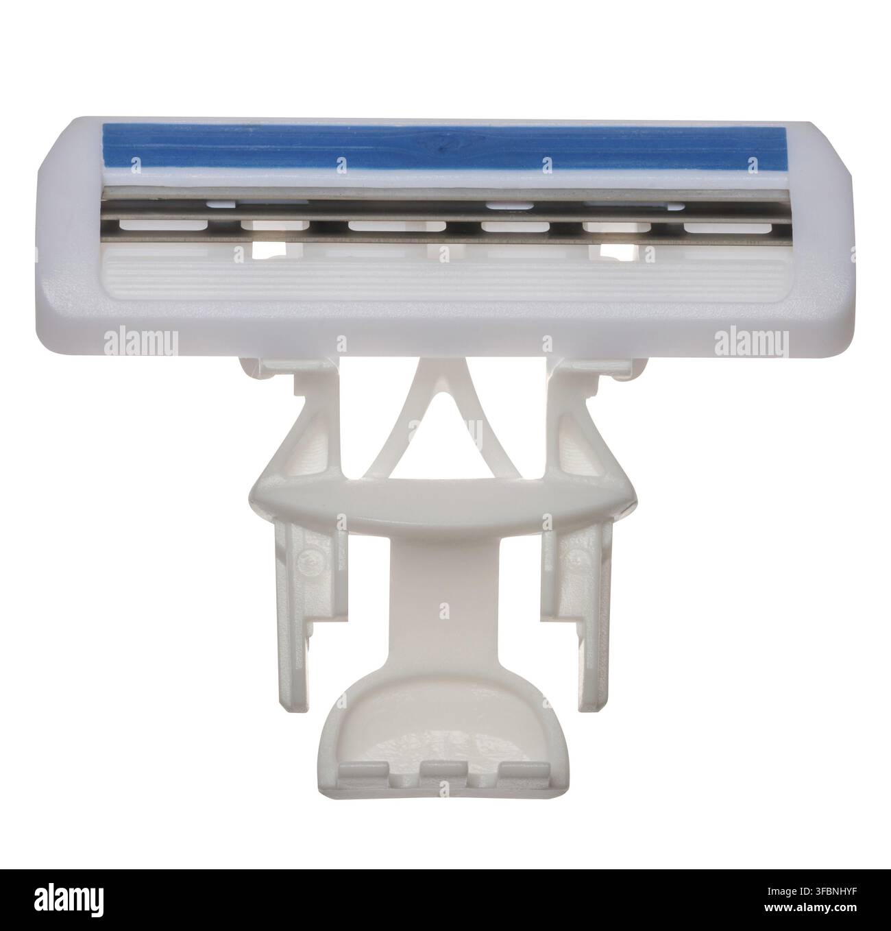 Disposable shaving blade on isolated background, close up Stock Photo