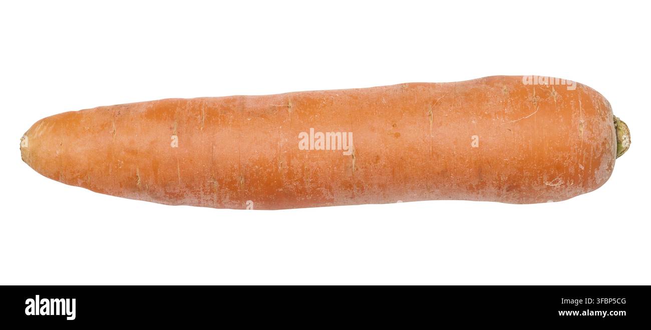 Whole raw carrot on white isolated background Stock Photo