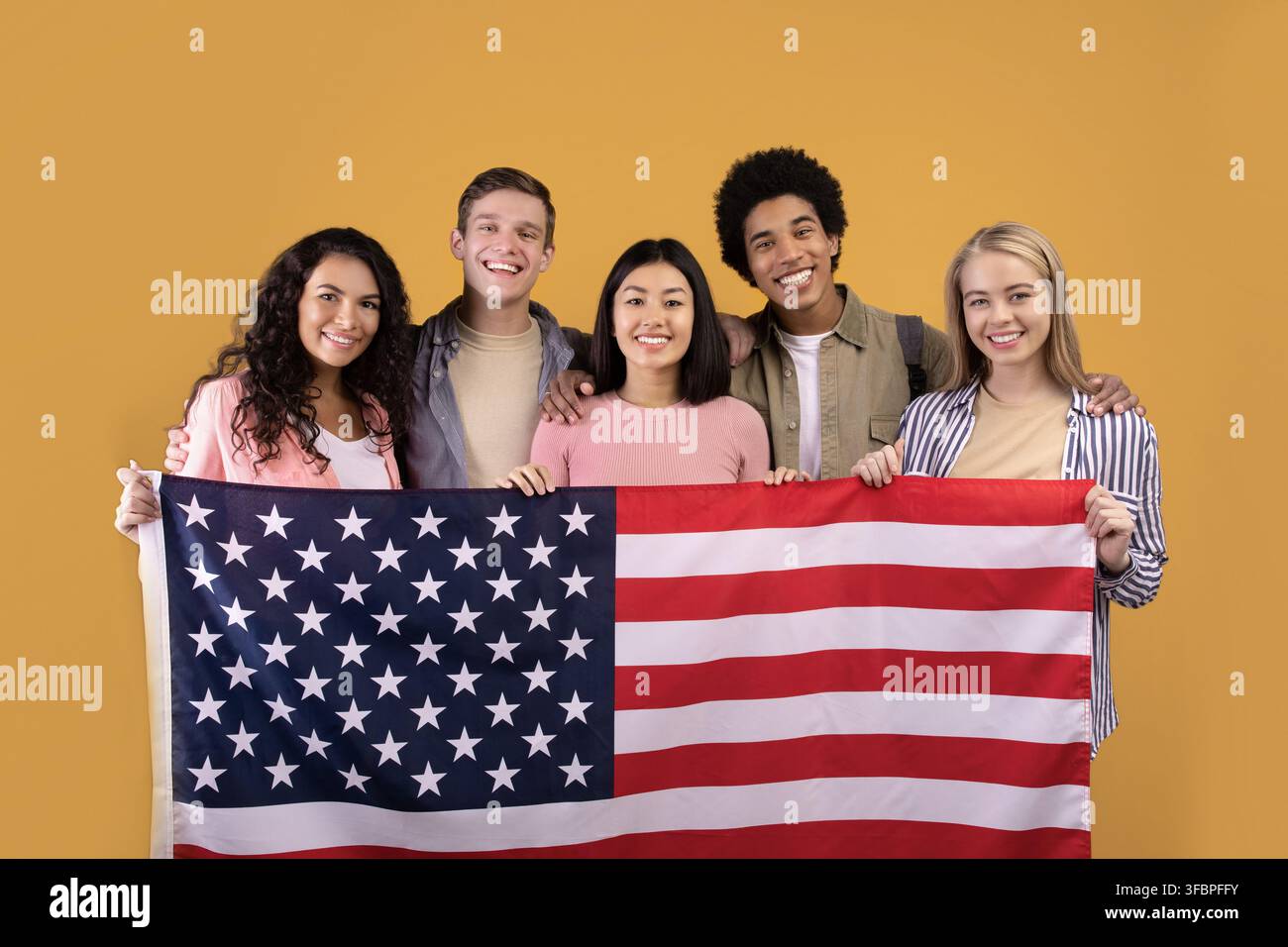 International knowledge program, learning English, exchange students Stock Photo