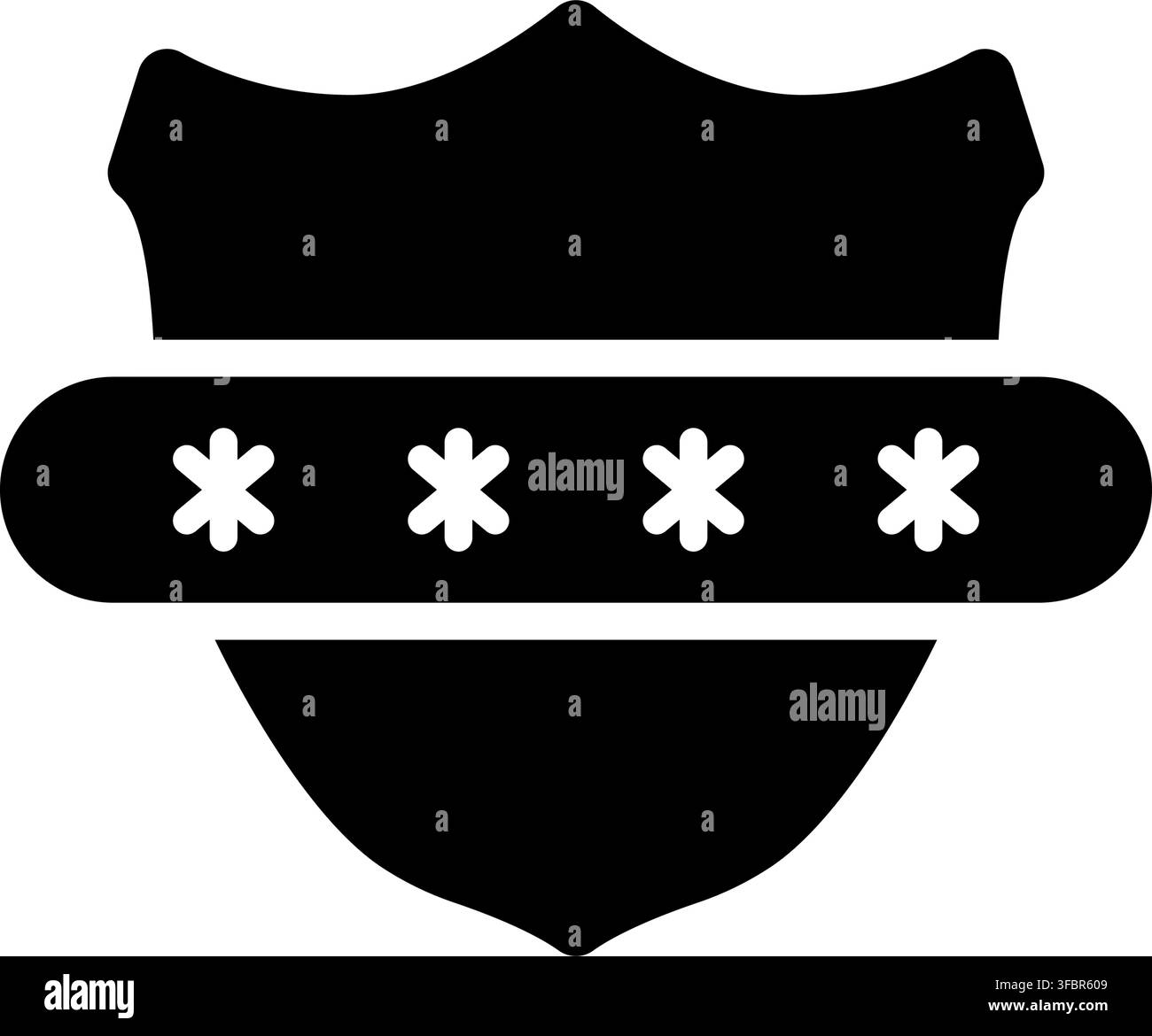 Shield With Password Solid Icon. Cybersecurity, Data Protection, And Privacy Silhouette Symbol. Secure Access And Authentication. Isolated Vector Stock Vector