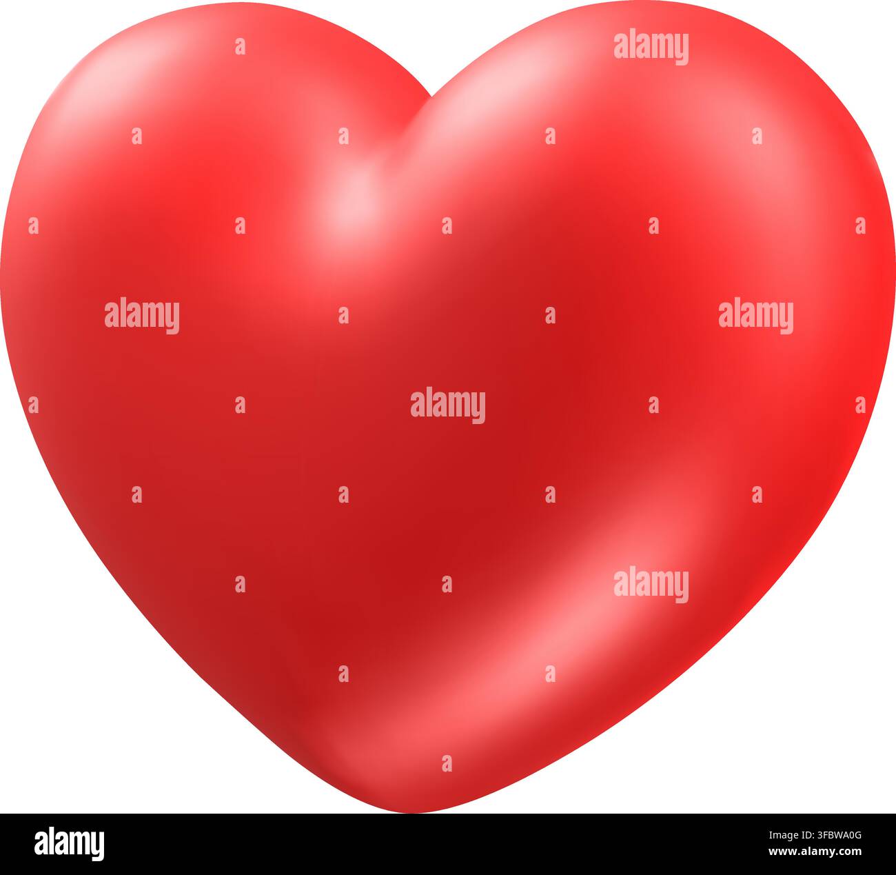 3d red hearts realistic vector icon Stock Vector