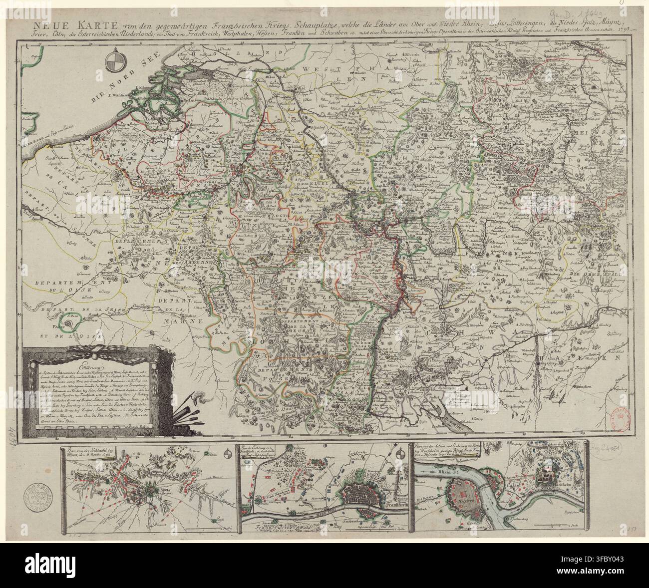 Historical map of frankfurt am main hi-res stock photography and