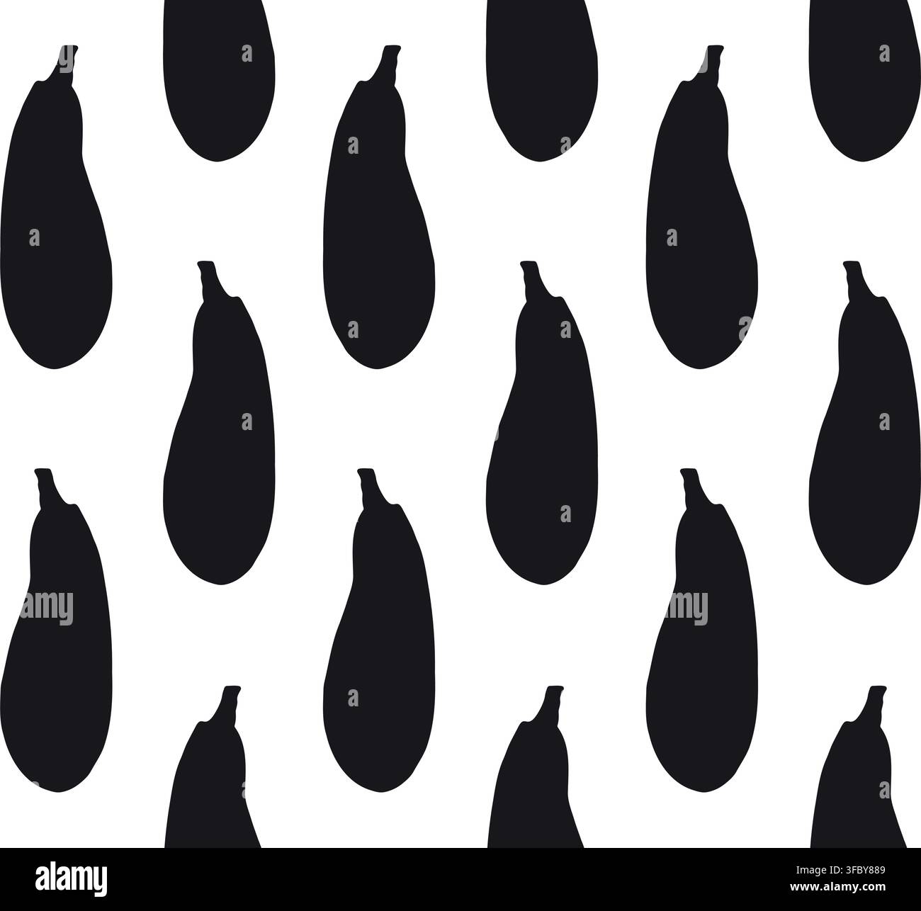 Vector seamless pattern of hand drawn zucchini Stock Vector