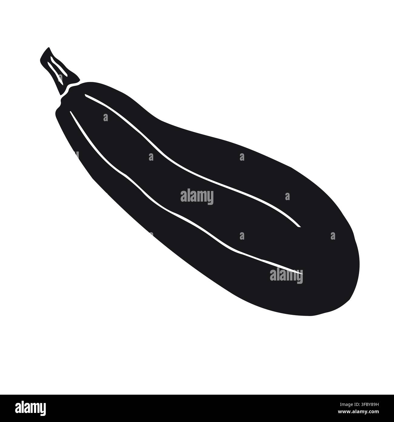Vector hand drawn doodle sketch colored zucchini Stock Vector