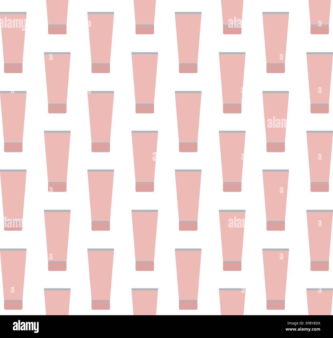 Vector seamless pattern of flat colored cream tube Stock Vector