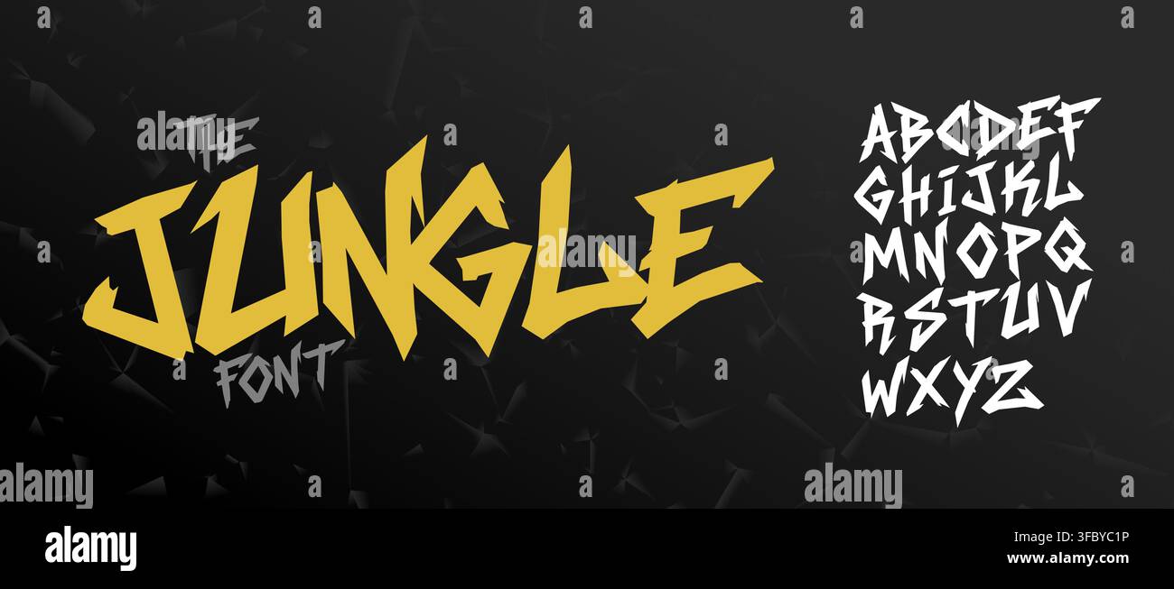 Cool Graffiti Font and Alphabet Vector. Street Art urban theme