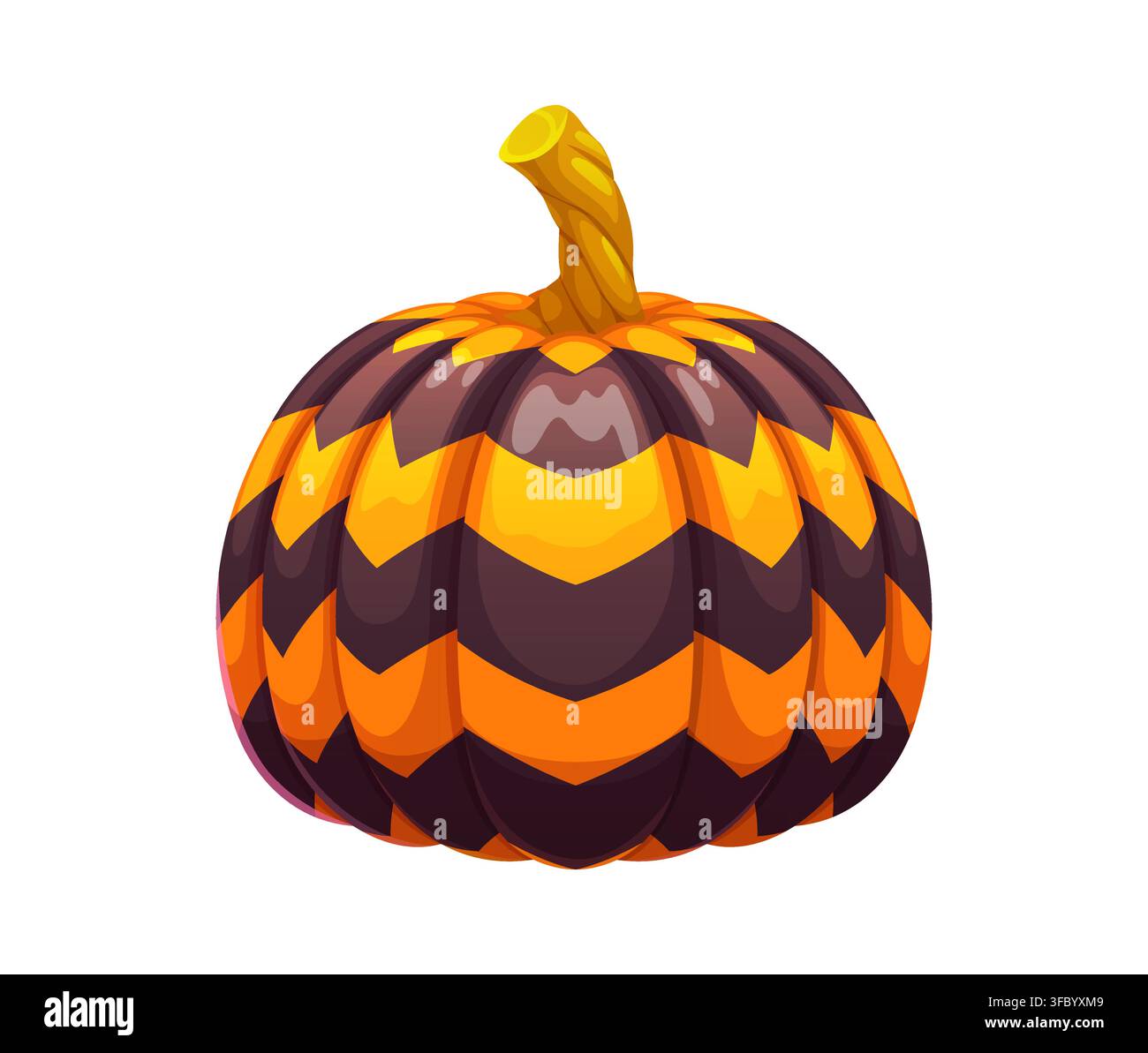 Halloween season pumpkin with graphic pattern Stock Vector