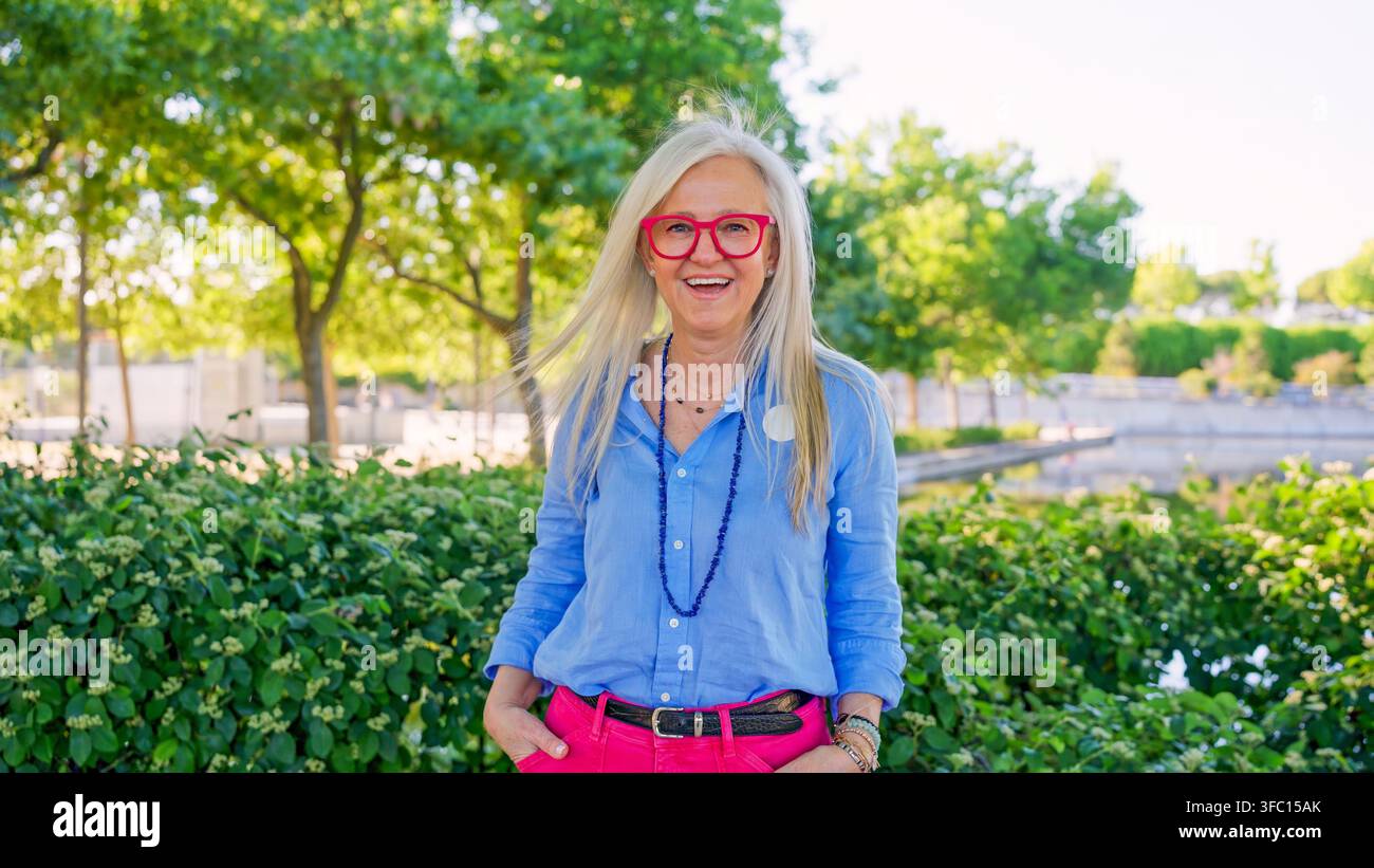 Blonde woman wearing casual hi-res stock photography and images - Alamy