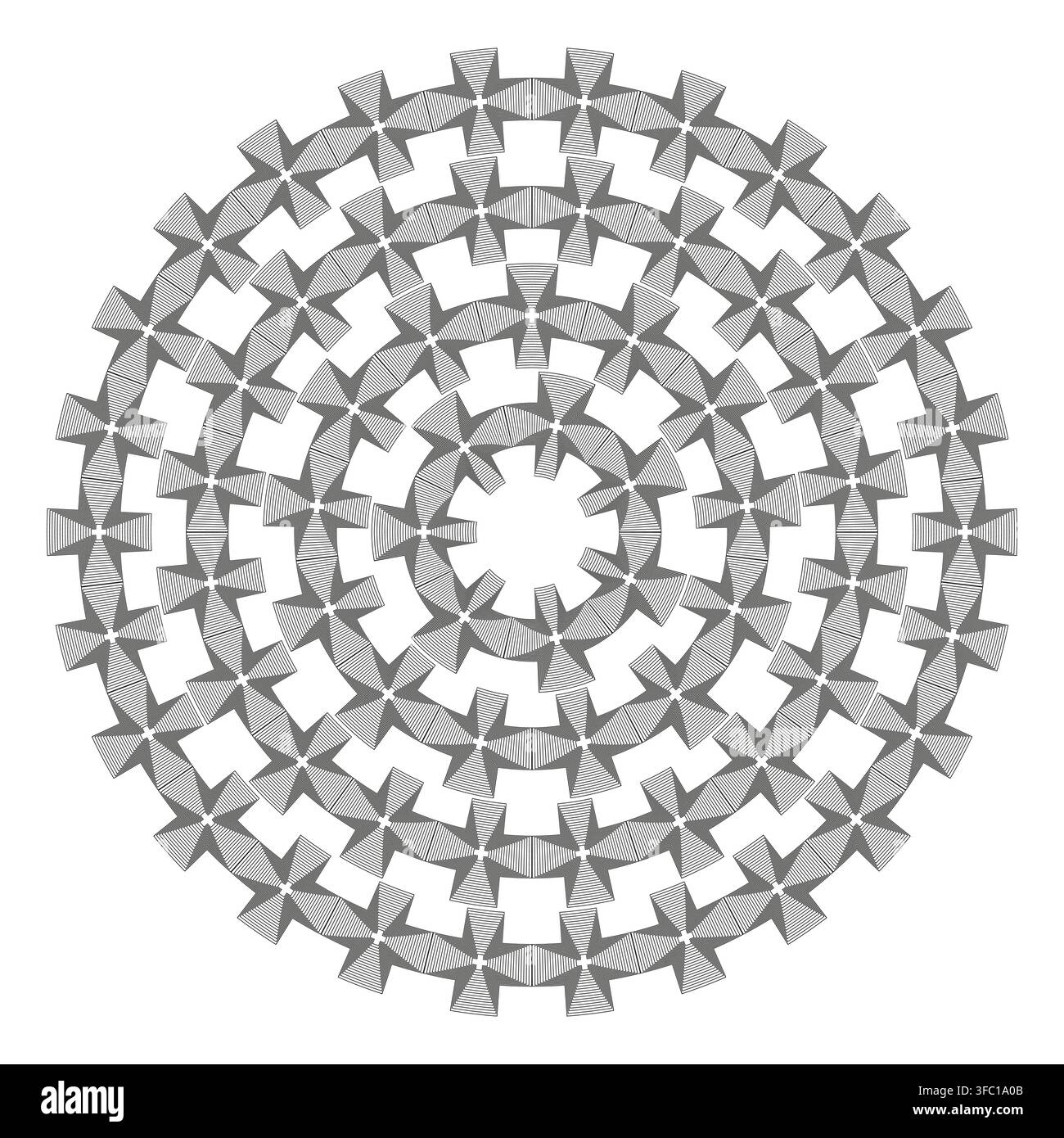 Star cube mandala vector shape features geometric 3d pattern. It represents creative abstract ornament. Stock Vector