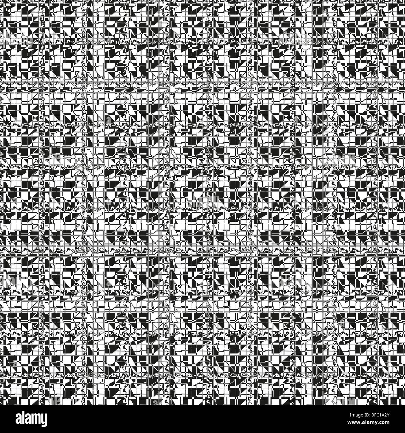 Maze noise pattern vector shape features complex geometric mesh. It represents creative abstract texture. Stock Vector