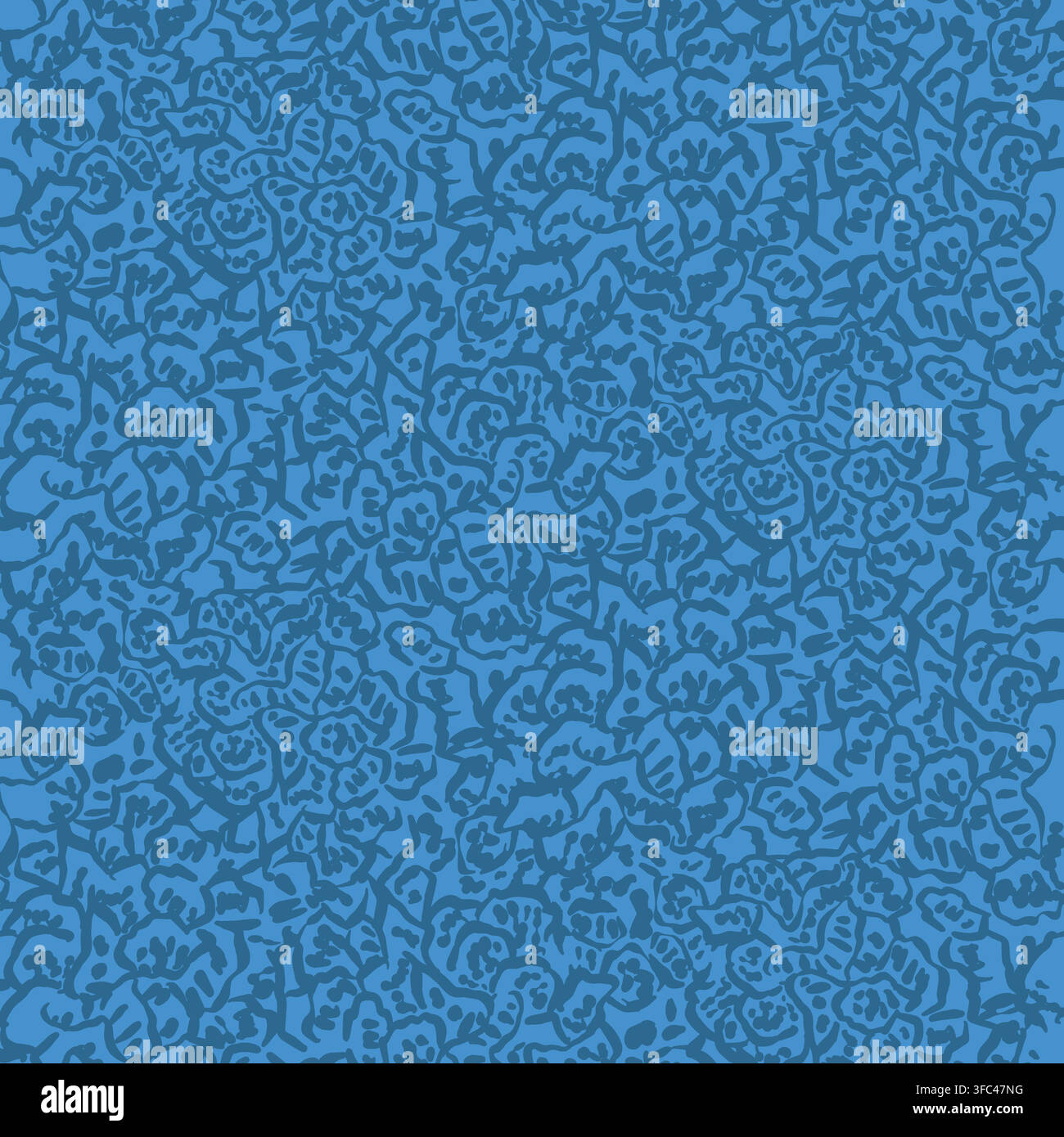 Blue abstract wavy sea pattern texture background Stock Vector