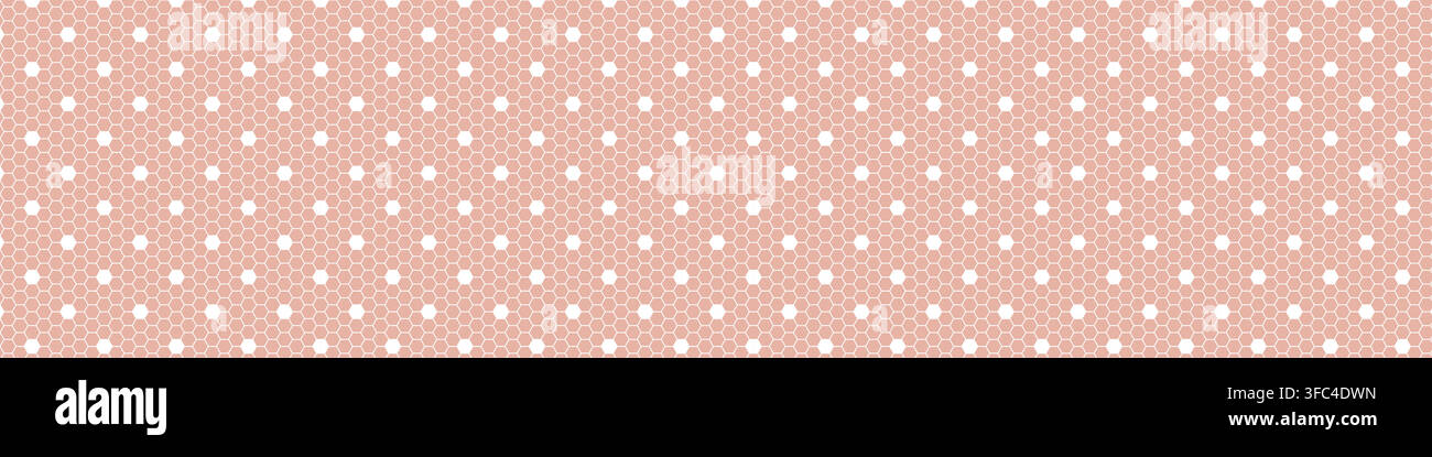 Seamless lace mesh pattern. Pink and white openwork net background for fabric, wallpaper, wrapping paper, packaging and surface design. Stock Vector