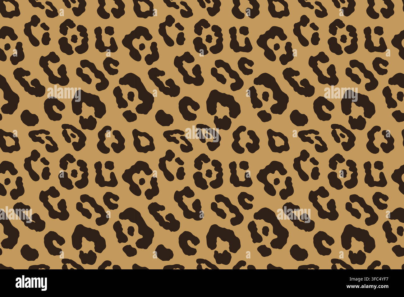 Wild Animal Seamless Pattern. Jaguar Print. Stock Vector