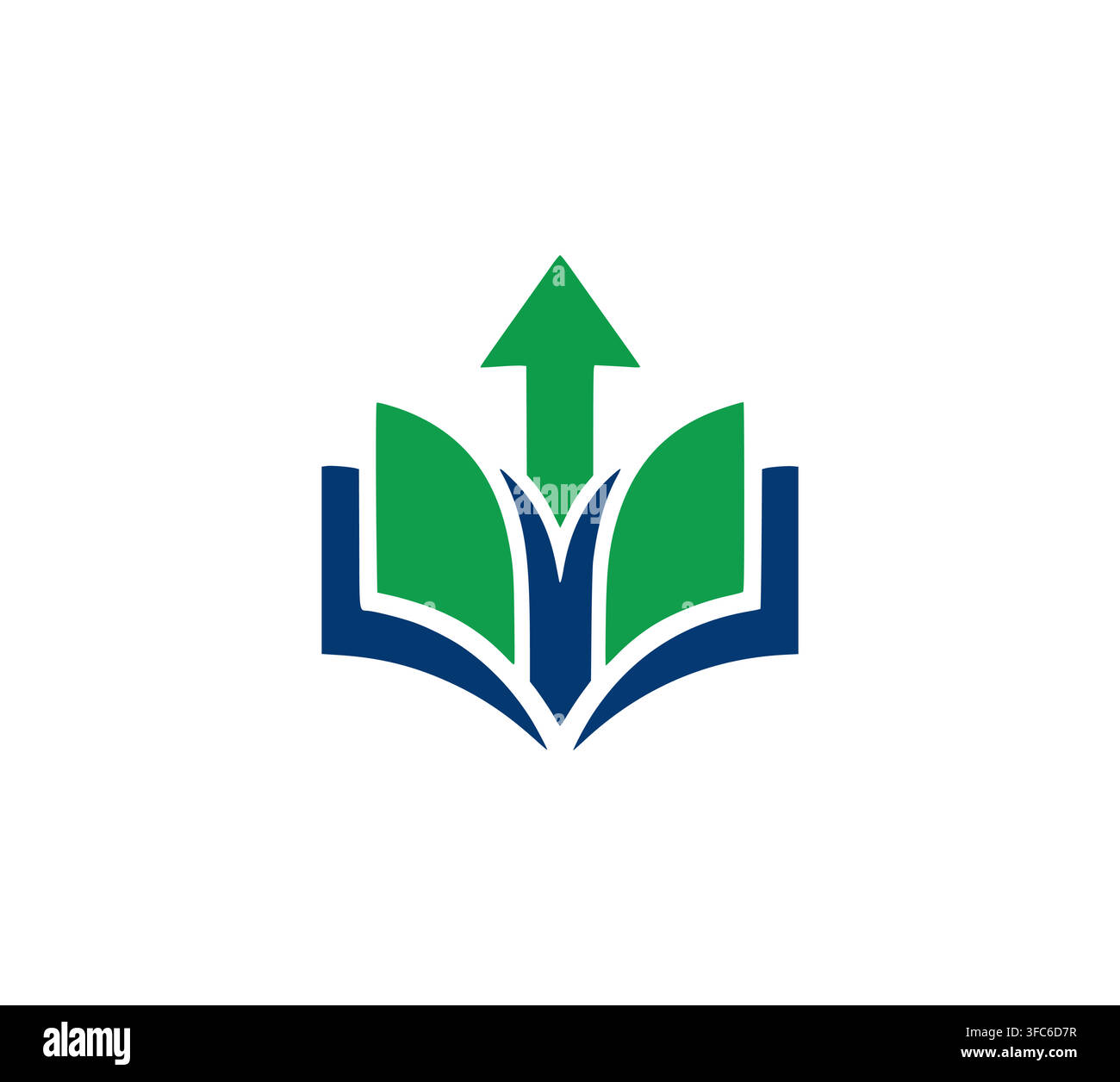 Educational Growth Arrow Logo Vector Design Stock Vector