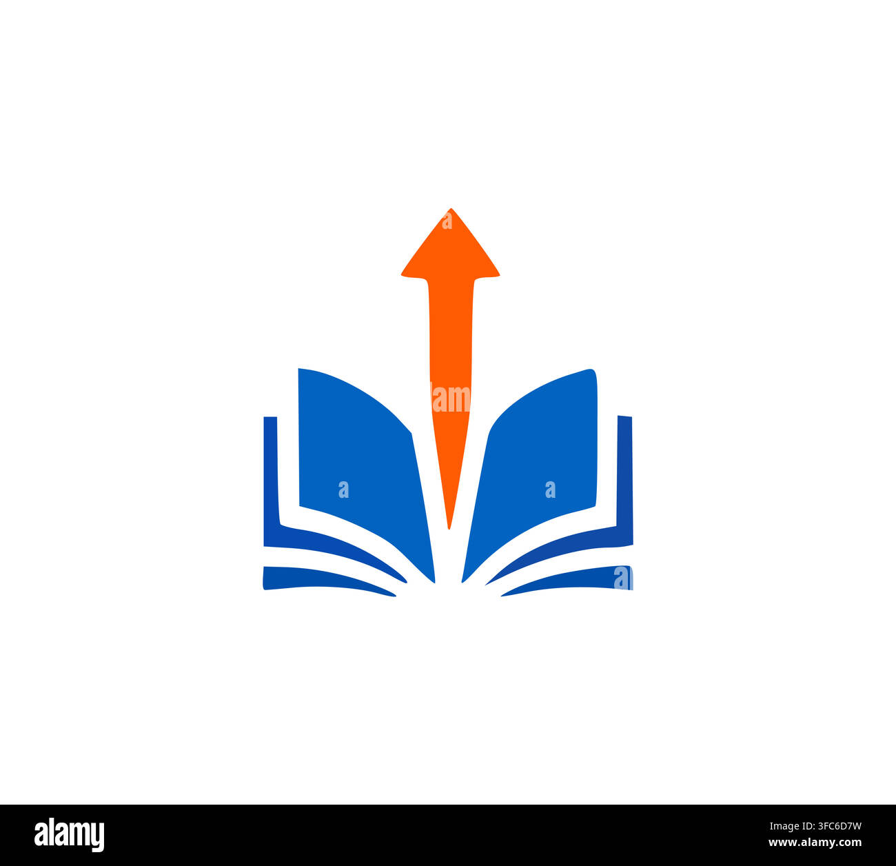 Knowledge Arrow Growth Logo Vector Concept Stock Vector