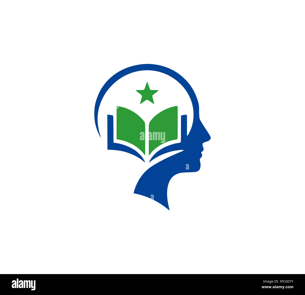 Academic Mind Star Book Logo Vector Stock Vector